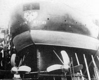 Броненосный корабль Чесма на стапеле перед спуском на воду