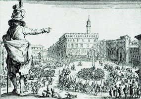 Праздник на площади Синьории во Флоренции (Ж. Калло) 
